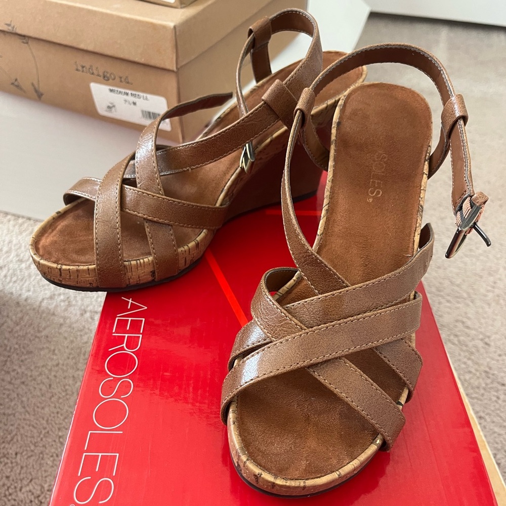 COPY - aerosoles brown wedges
